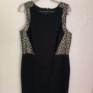 Gold & black leopard dress